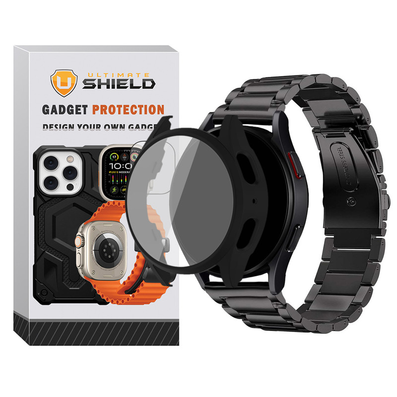 بند آلتیمیت شیلد مدل PC 3Bead مناسب برای ساعت هوشمند سامسونگ Galaxy Watch 6 Classic 43mm به همراه کاور