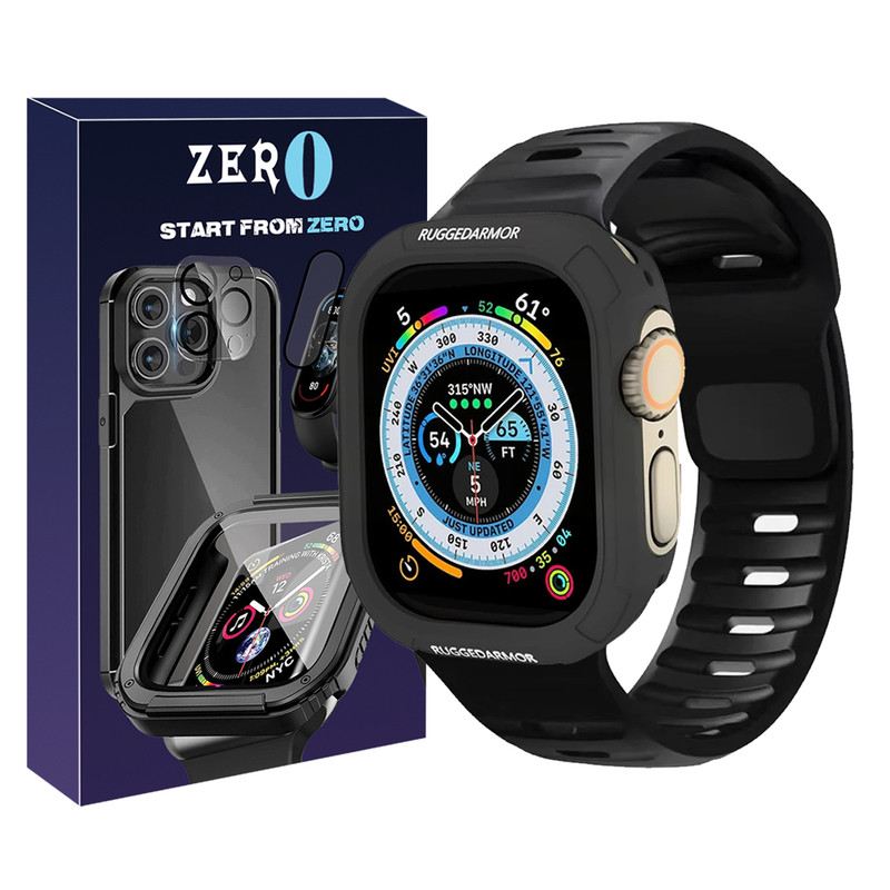 بند زیرو مدل SPG Rugged ZR مناسب برای اپل واچ Ultra / Ultra 2 49mm به همراه کاور