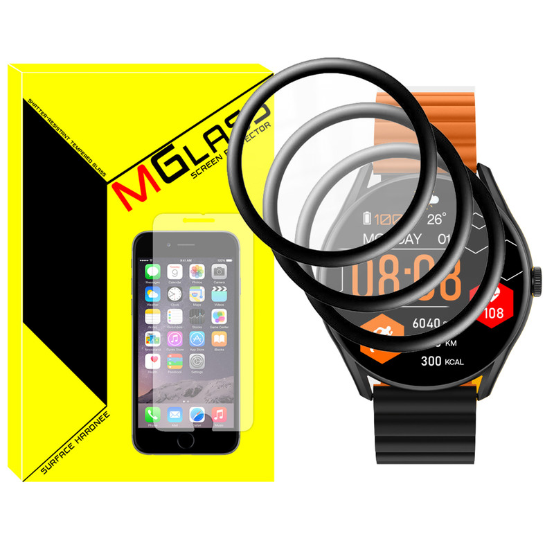 محافظ صفحه نمایش نانو ام‌گلس مدل NMG مناسب برای ساعت هوشمند شیائومی Glorimi M1 Pro بسته سه عددی