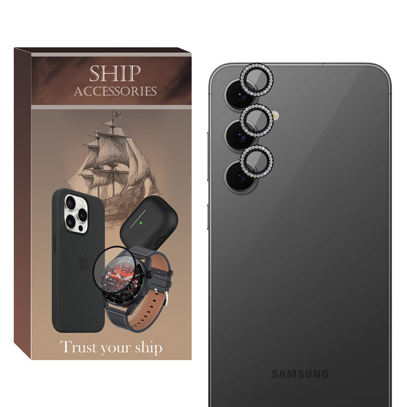 محافظ لنز دوربین شیپ مدل Ring Diamond SH مناسب برای گوشی موبایل سامسونگ Galaxy S24 Fe