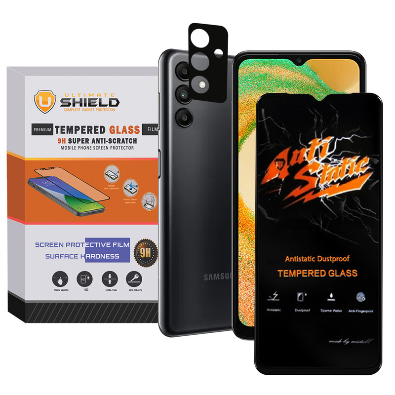 محافظ لنز دوربین آلتیمیت شیلد مدل FLZ-UAS مناسب برای گوشی موبایل سامسونگ Galaxy A04s / a13 5G / M13 4G به همراه محافظ صفحه نمایش گوشی
