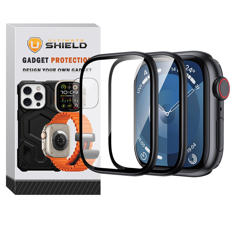 محافظ صفحه نمایش آلتیمیت شیلد مدل Film Protector UL مناسب برای اپل واچ سری 8 سایز 41 میلی متری بسته دو عددی