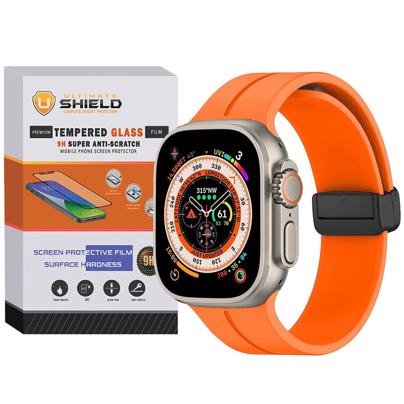 بند آلتیمیت شیلد مدل Magnetic-ORG-UL مناسب برای ساعت هوشمند ویرفیت TW8 Ultra