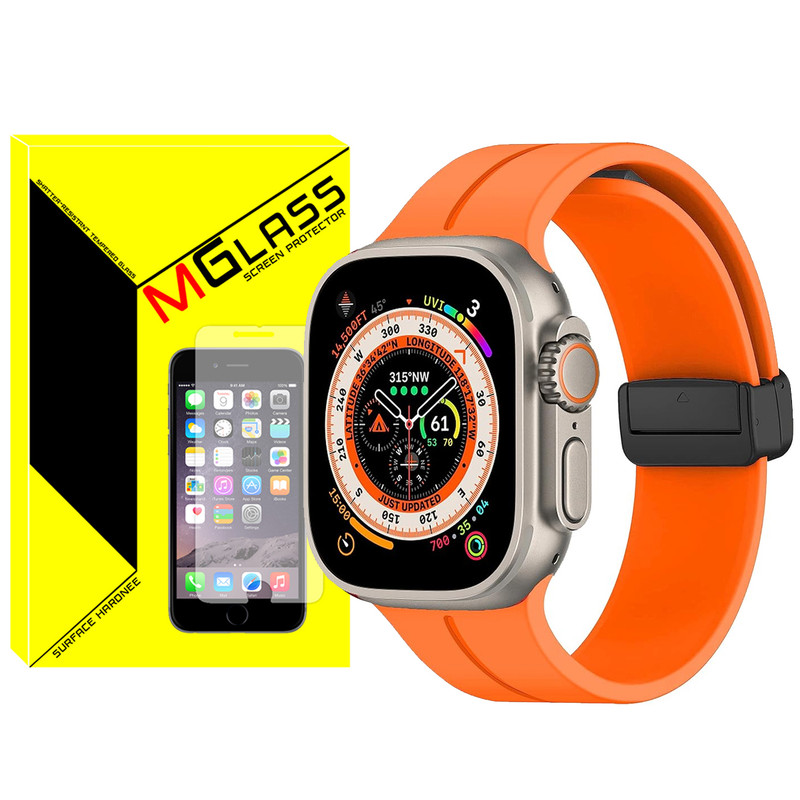 بند ام‌گلس مدل Magnetic-ORG-ZR مناسب برای ساعت هوشمند ویرفیت TW8 Ultra
