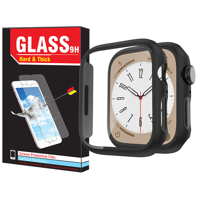 کاور هارد اند تیک مدل HT-360 مناسب برای اپل واچ Series SE 2022 Aluminum Case 40mm / SE 2021 Aluminum Case 40mm / Series 5 40mm / Series 6 40mm / Series 4 40mm به همراه محافظ صفحه نمایش