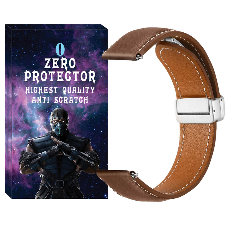 بند زیرو مدل MAG Leather ZR مناسب برای ساعت هوشمند آمیزفیت BIP / BIP S / BIP S Lite / BIP U / BIP U Pro