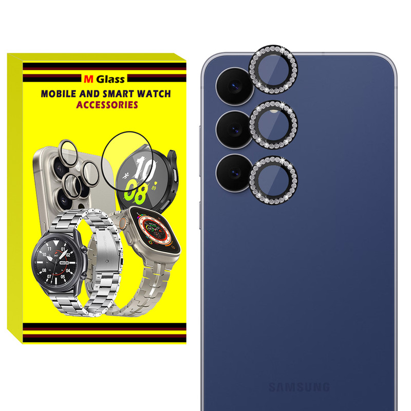 محافظ لنز دوربین فلزی ام‌گلس مدل RNG Diamond MG مناسب برای گوشی موبایل سامسونگ Galaxy S25 FE
