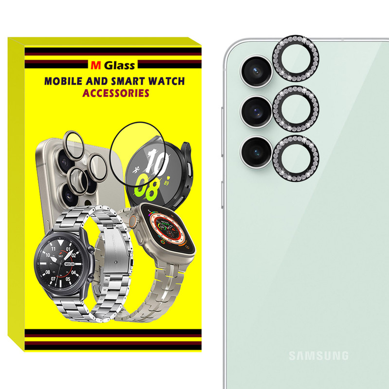 محافظ لنز دوربین فلزی ام‌گلس مدل RNG Diamond MG مناسب برای گوشی موبایل سامسونگ Galaxy A24