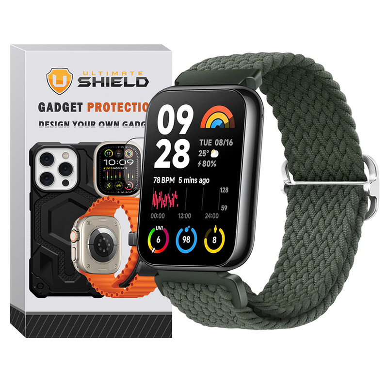 بند آلتیمیت شیلد مدل Braided SPC BK مناسب برای ساعت هوشمند شیائومی Mi Band 9 Pro 30mm