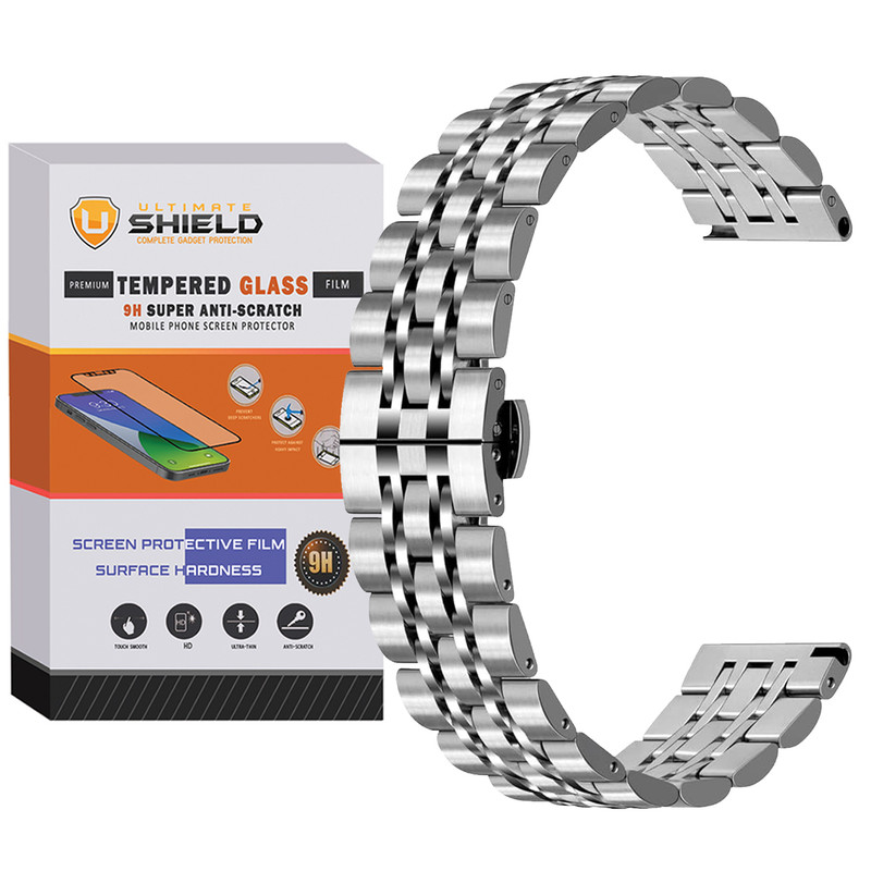 بند آلتیمیت شیلد مدل 7Row-UL مناسب برای ساعت هوشمند امیزفیت BIP 3 / BIP 3 Pro / GTS 2 / GTS 2 mini / GTS 3 / GTS 4 mini