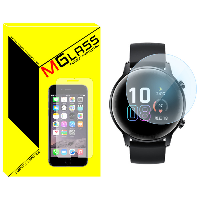 محافظ صفحه نمایش شیشه‌ای ام‌گلس مدل Glass-MG مناسب برای ساعت هوشمند آنر Magic 2 42mm