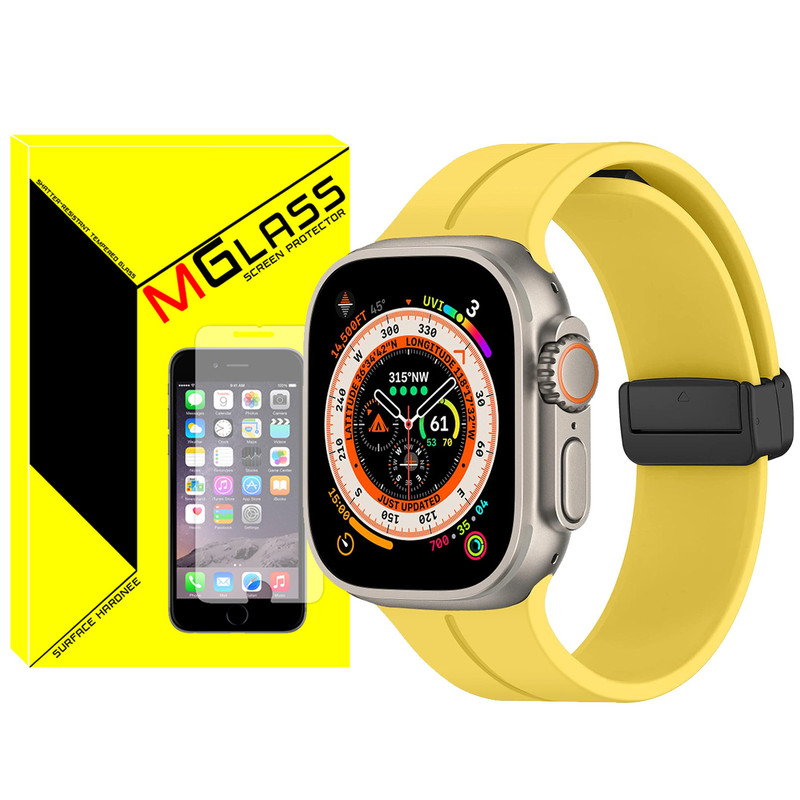 بند ام‌گلس مدل Magnetic-ORG-MG مناسب برای ساعت هوشمند الترا T1000 Ultra 49mm