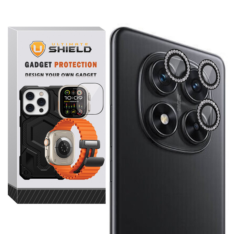 محافظ لنز دوربین آلتیمیت شیلد مدل Ring Diamond UL مناسب برای گوشی موبایل شیائومی Redmi Note 14 Pro