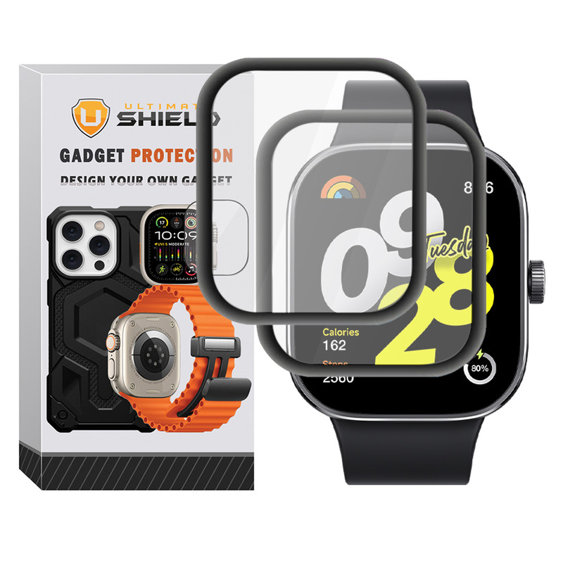 محافظ صفحه نمایش آلتیمیت شیلد مدل Pmma-UL مناسب برای ساعت هوشمند شیائومی Redmi Watch 4 بسته دو عددی