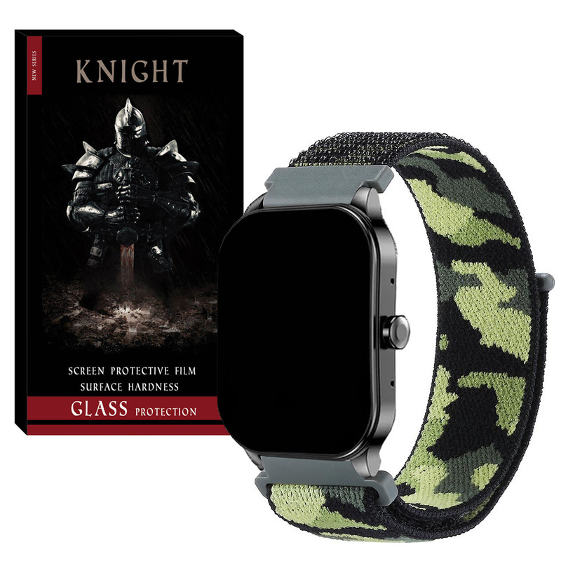 بند نایت مدل Nylon-Army-KT-TW مناسب برای ساعت هوشمند هایلو GS / GST / GST Lite / LS02 Pro / Solar LS05 / Solar Plus RT3 / Solar Lite / RT2 / RS3 / RT LS05s