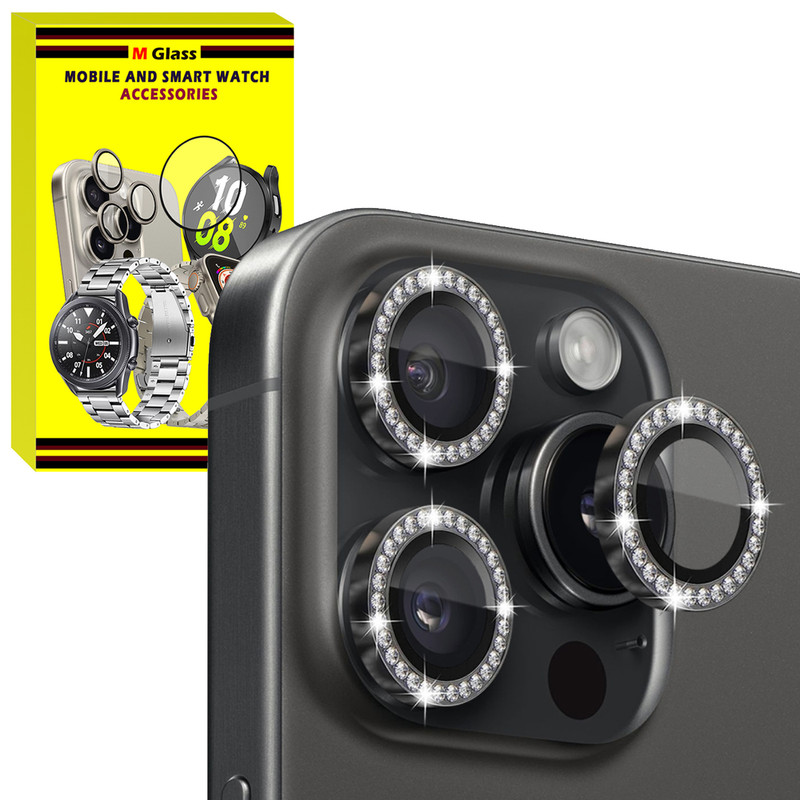 محافظ لنز دوربین فلزی ام‌گلس مدل RNG Diamond MG مناسب برای گوشی موبایل اپل iPhone 14 Pro Max