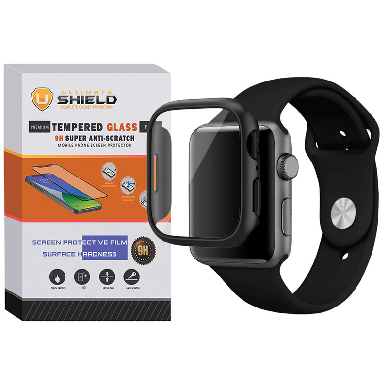 بند آلتیمیت شیلد مدل Soft-Guard-UL مناسب برای اپل واچ Series 7 Aluminum 45mm / Series 8 Aluminum 45mm / Series 9 Aluminum 45mm به همراه کاور