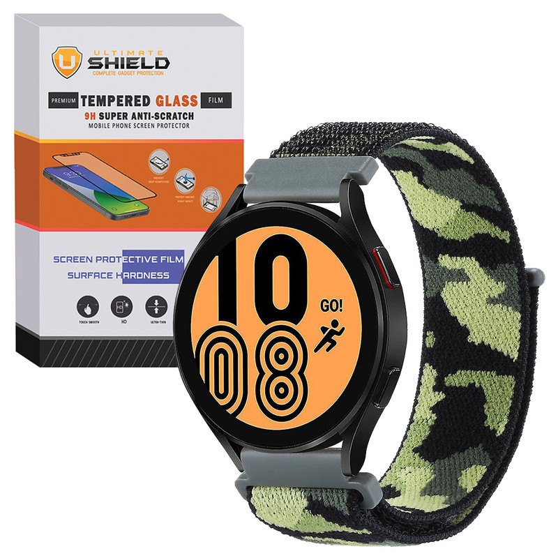 بند آلتیمیت شیلد مدل Nylon-Army-UL مناسب برای ساعت هوشمند سامسونگ Galaxy watch 3 41mm / Galaxy watch 42mm / Gear Sport / S2 Classic