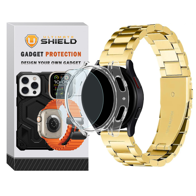 بند آلتیمیت شیلد مدل PC 3Bead Clear مناسب برای ساعت هوشمند سامسونگ Galaxy Watch 6 Classic 47mm به همراه کاور
