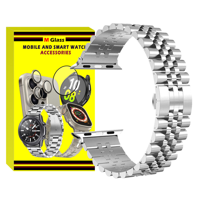 بند ام‌گلس مدل 5Bead MG مناسب برای اپل واچ سری Se/1/2/3/4/5/6/7/8/9 سایز 38/40/41 میلی متری