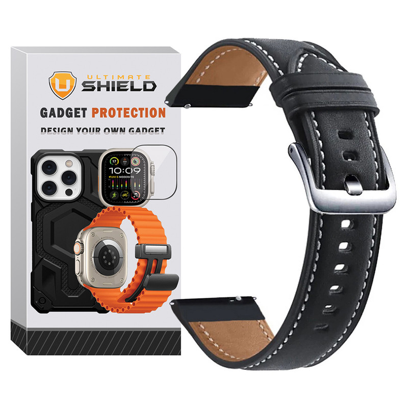 بند آلتیمیت شیلد مدل Leather SM مناسب برای ساعت هوشمند سامسونگ Galaxy Watch 5 40mm / watch 5 44mm