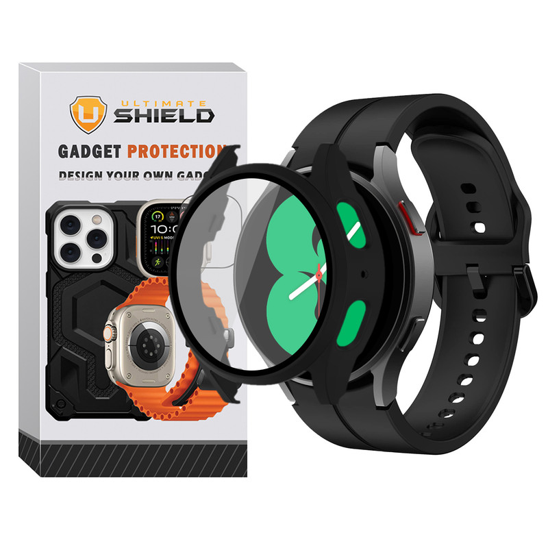 بند آلتیمیت شیلد مدل Silic ORG_GRD مناسب برای ساعت هوشمند سامسونگ Galaxy Watch 4 44mm به همراه کاور