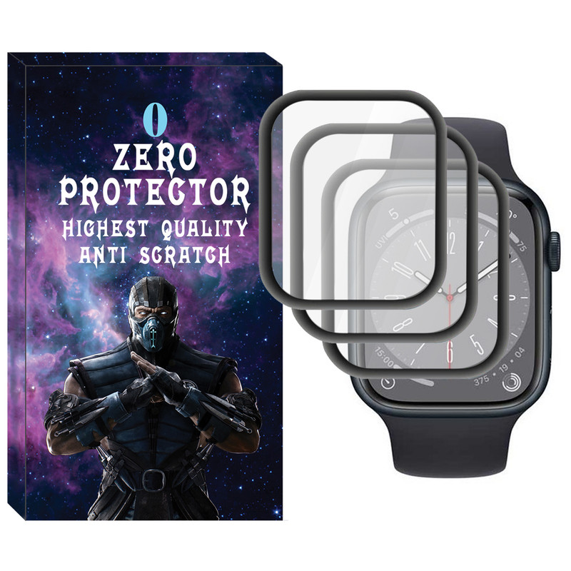 محافظ صفحه نمایش نانو زیرو مدل NZO مناسب برای ساعت هوشمند اپل Watch Series 8 41mm بسته سه عددی