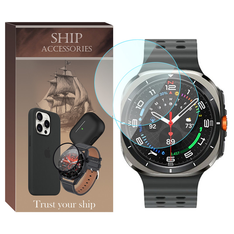 محافظ صفحه نمایش شیشه‌ای شیپ مدل Glass-SH مناسب برای ساعت هوشمند سامسونگ Galaxy Watch 7 Ultra 47mm بسته دو عددی