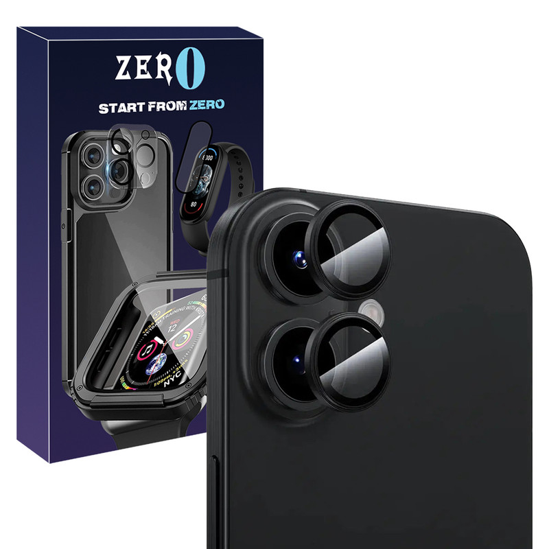 محافظ لنز دوربین زیرو مدل Ring Metal ZR مناسب برای گوشی موبایل اپل iPhone 16 / 16 Plus