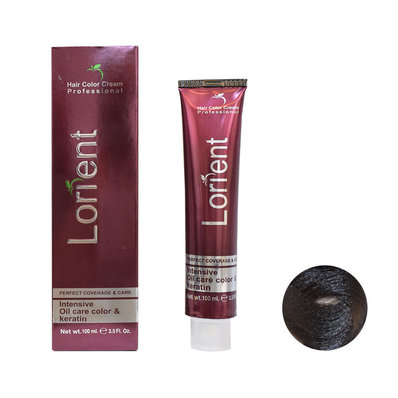 رنگ مو لورینت شماره N2 حجم 100 میلی لیتر رنگ قهوه ای تیره