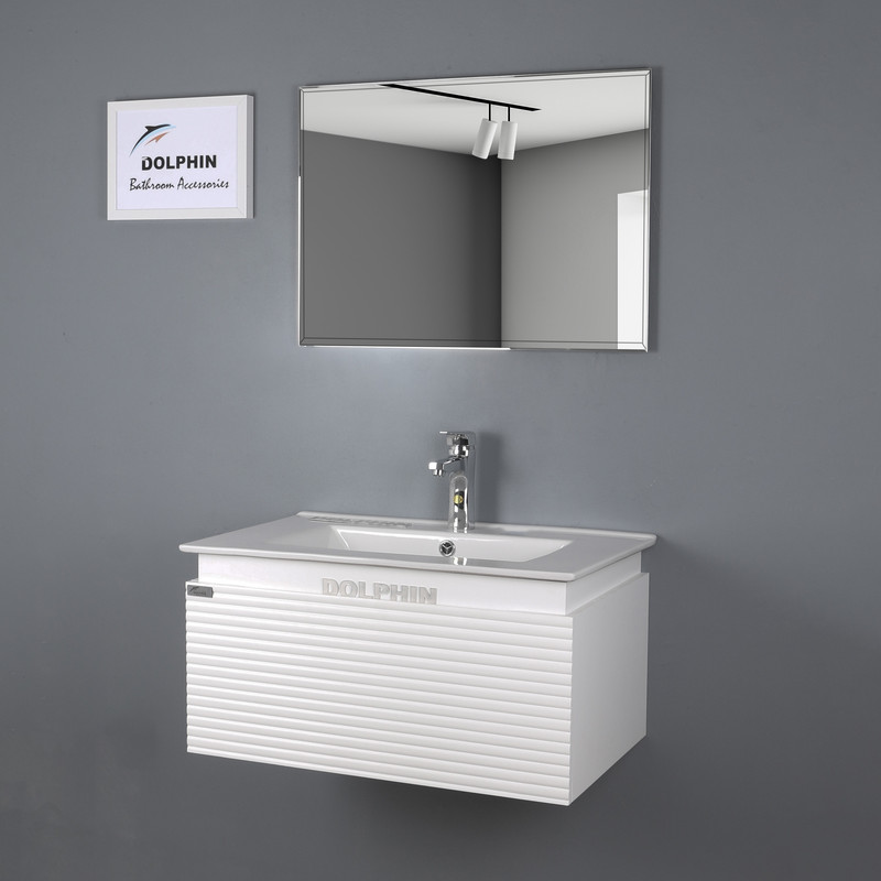 ست کابینت و روشویی دلفین مدل W-7246-bmb به همراه آینه 