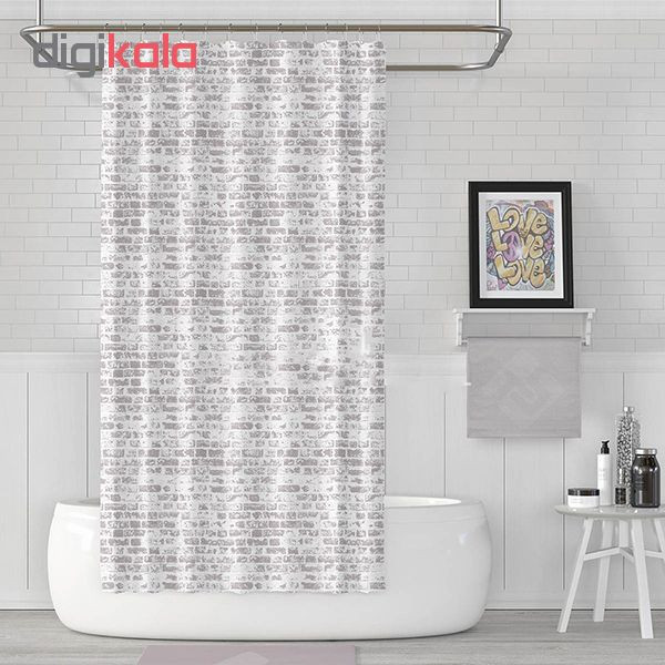 پرده حمام دلفین کد jack-1406 سایز 200×180 سانتی متر