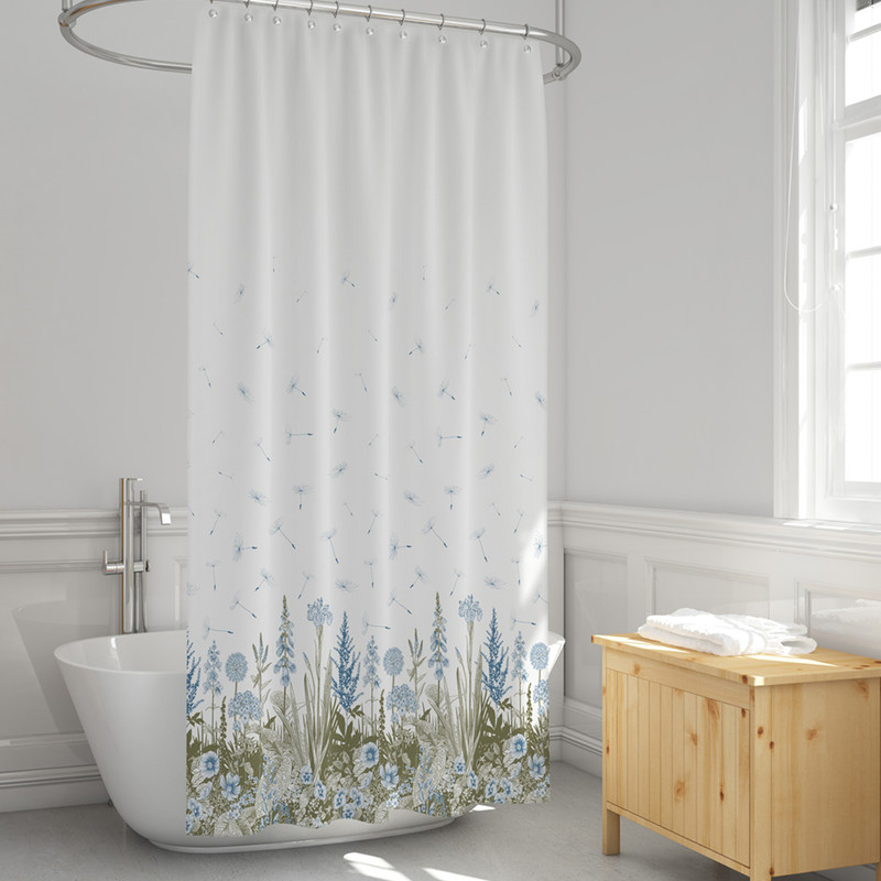 پرده حمام دلفین مدل EV-2558 سایز 180x200سانتی متر