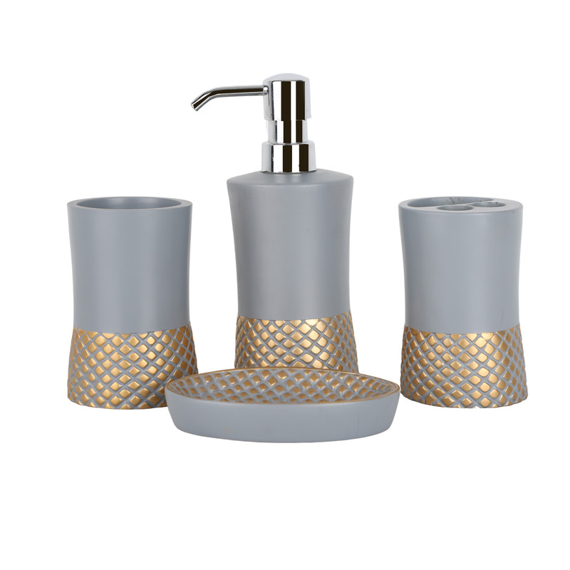 ست سرویس بهداشتی 4 پارچه دلفین مدل 001-Gr