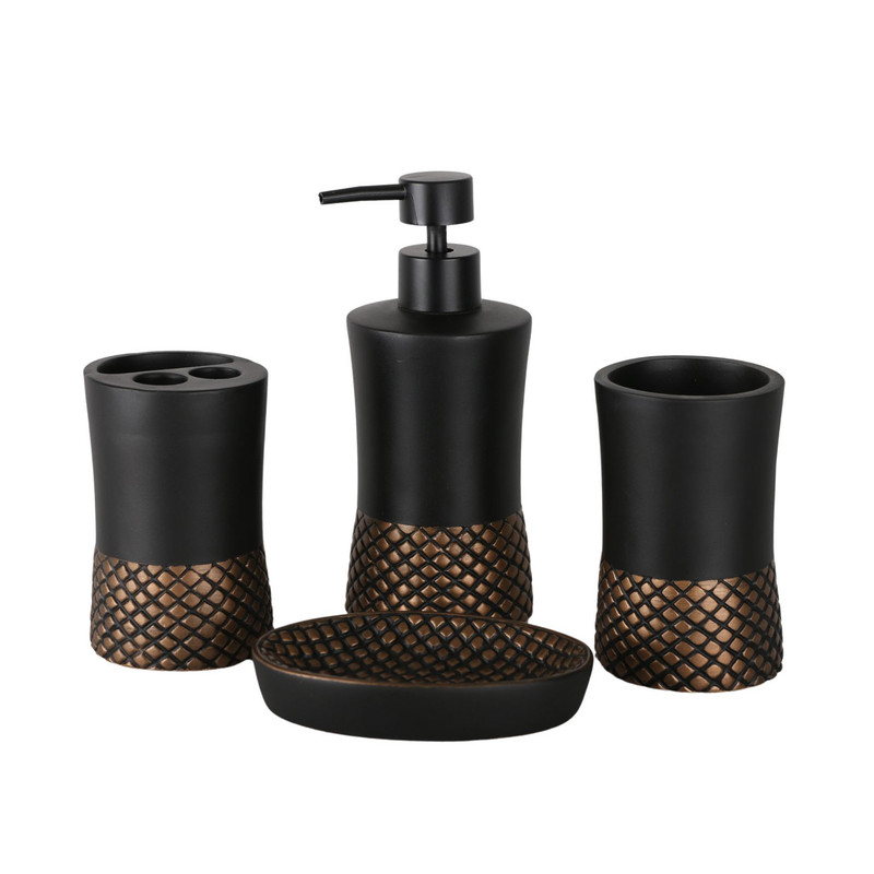 ست سرویس بهداشتی 4 پارچه دلفین مدل 001-Bl