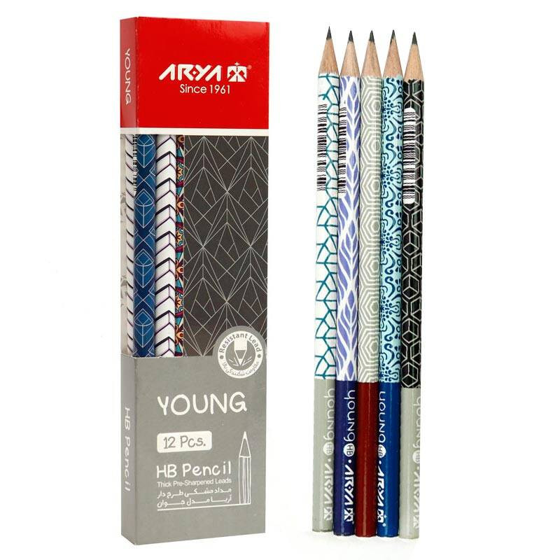 مداد مشکی آریا مدل 3044 بسته 12 عددی
