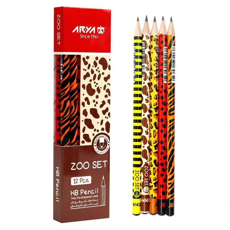 مداد مشکی آریا مدل 3045 بسته 12 عددی