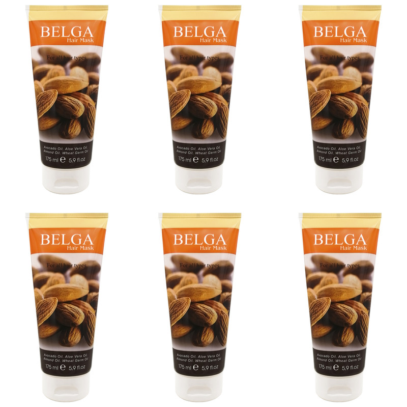 ماسک مو بلگا مدل Almond حجم 175 میلی لیتر مجموعه 6 عددی