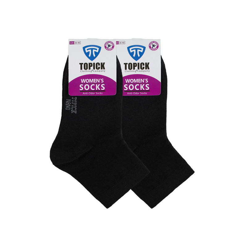 جوراب ساق کوتاه زنانه تاپیک مدل نانو آنتی باکتریال زنانه بسته دو عددی