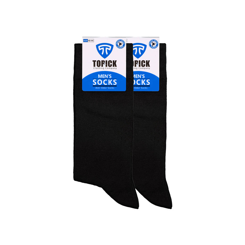 جوراب ساق بلند مردانه تاپیک مدل ساقدار نانو آنتی باکتریال بسته دو عددی