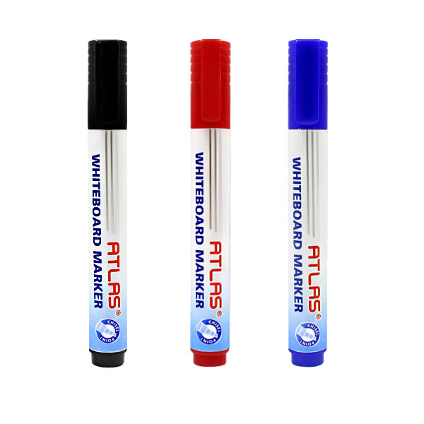 ماژیک وایت برد اطلس مدل سرگرد بسته 3 عددی