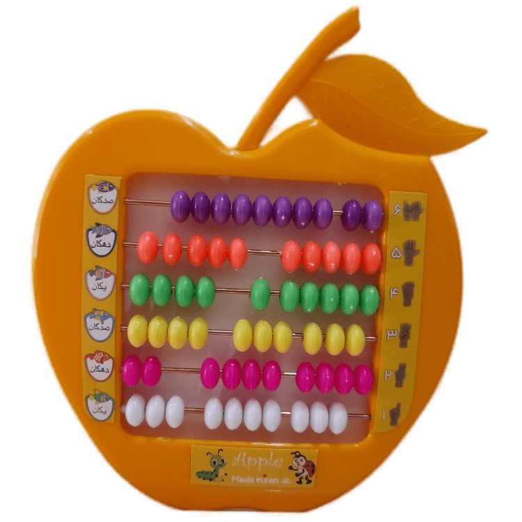 بازی آموزشی مدل چرتکه طرح سیب 6 میله