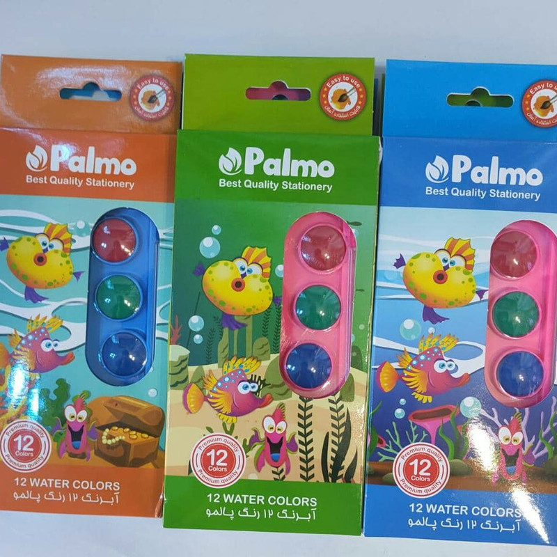  آبرنگ 12 رنگ پالمو کد 007