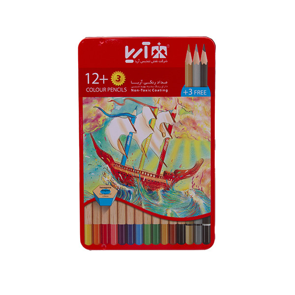 مداد رنگی 12رنگ آریا مدل999