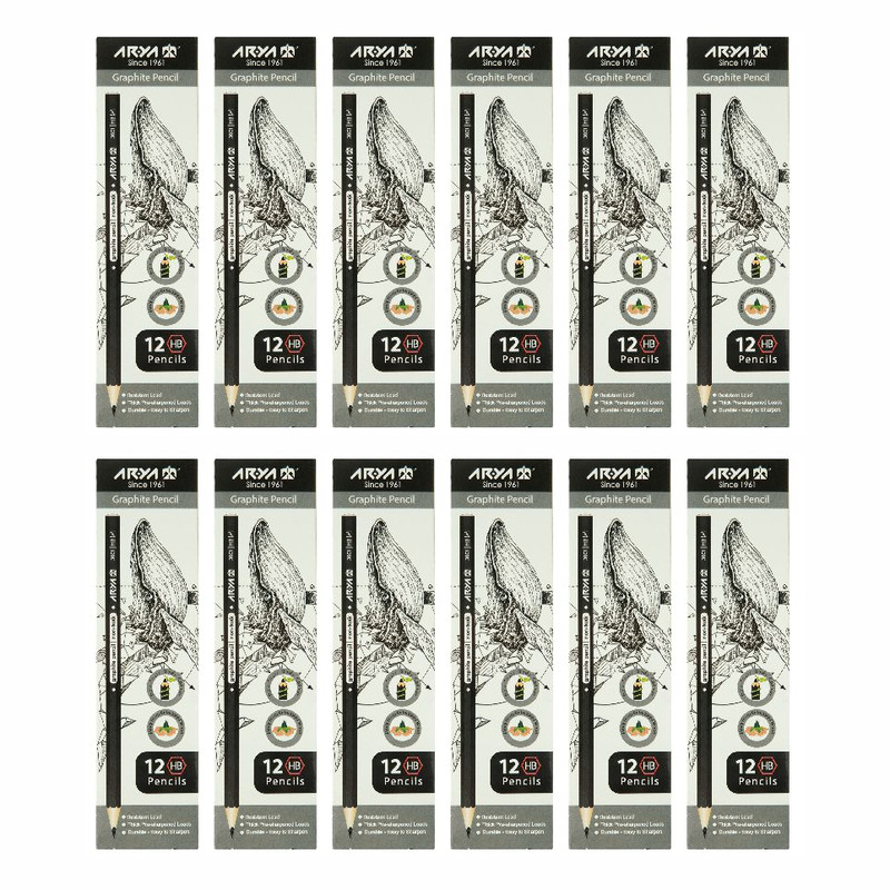 مداد مشکی آریا کد3001 بسته 12 عددی