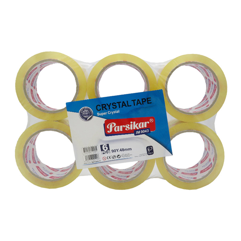 چسب نواری پارسیکار مدل JM9043 عرض 4.8 سانتی متر بسته 6 عددی 