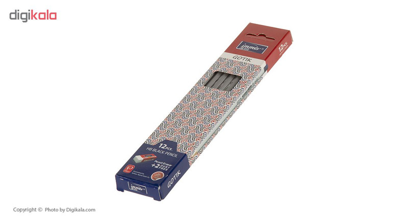 مداد مشکی ایمر مدل JM032 بسته 12 عددی به همراه 2 عدد پاک کن