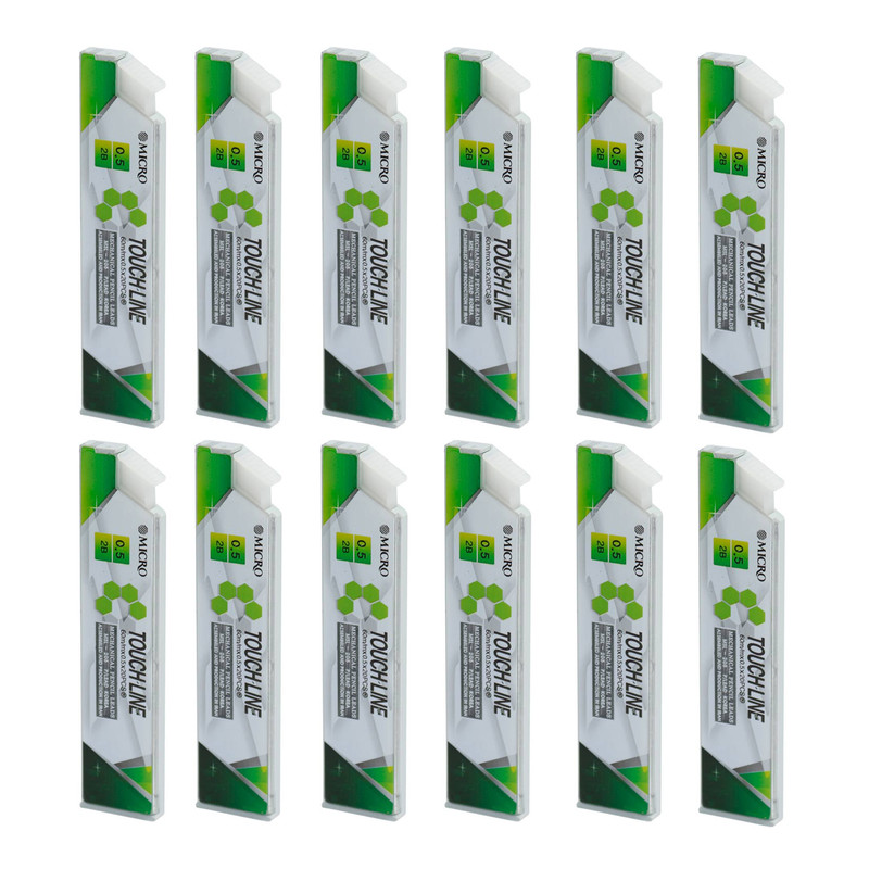 نوک‌ مداد نوکی 0.5 میلی متری میکرو مدل TOUCH-LINE بسته 12 عددی