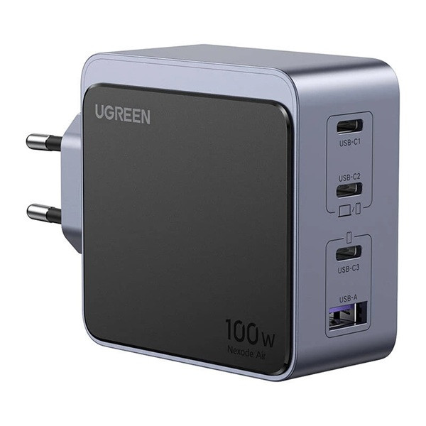 شارژر دیواری 100 وات با سه پورت USB-C و یک پورت USB-A یوگرین مدل X565 کد 35043