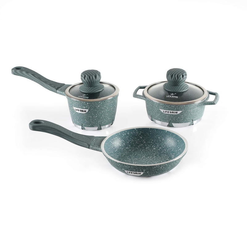 سرویس تابه و قابلمه 5 پارچه کودک لایف اسمایل مدلP7NSET